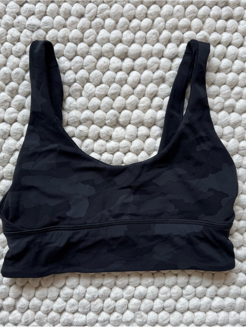 Lululemon Align Reversible Bra in Black/Heritage 365 Camp Deep Coal Multi